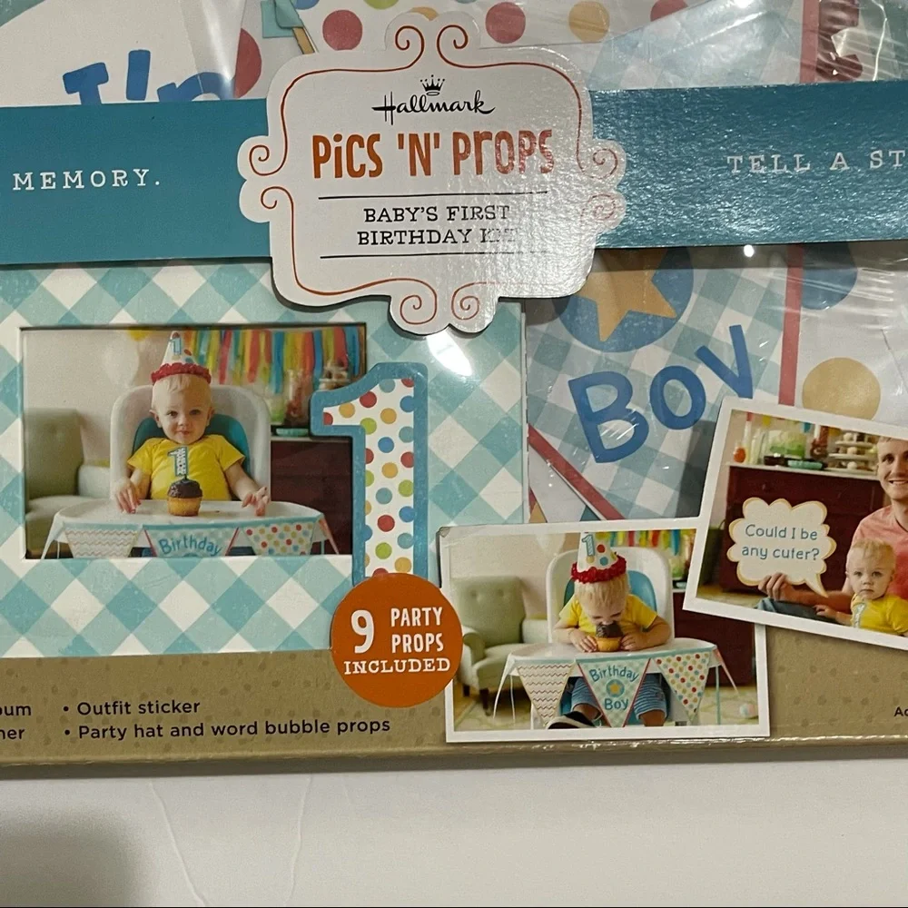 Hallmark baby’s 1st birthday photo props kit